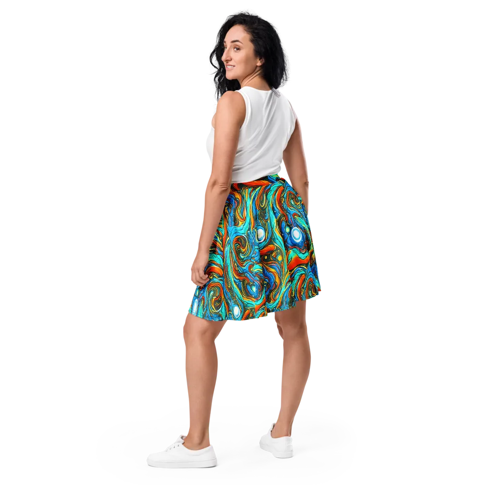 Plasma Reef on Skater Skirt — Back