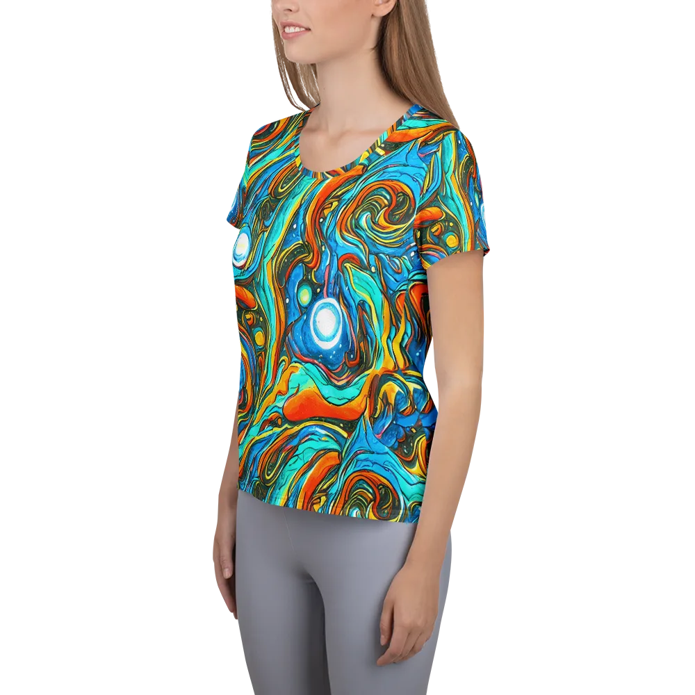Plasma Reef on Women's Athletic T-Shirt — Left