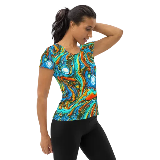 Plasma Reef on a Women's Athletic T-Shirt