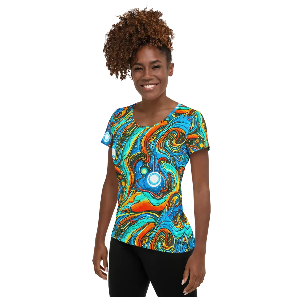Plasma Reef on Women's Athletic T-Shirt — Left
