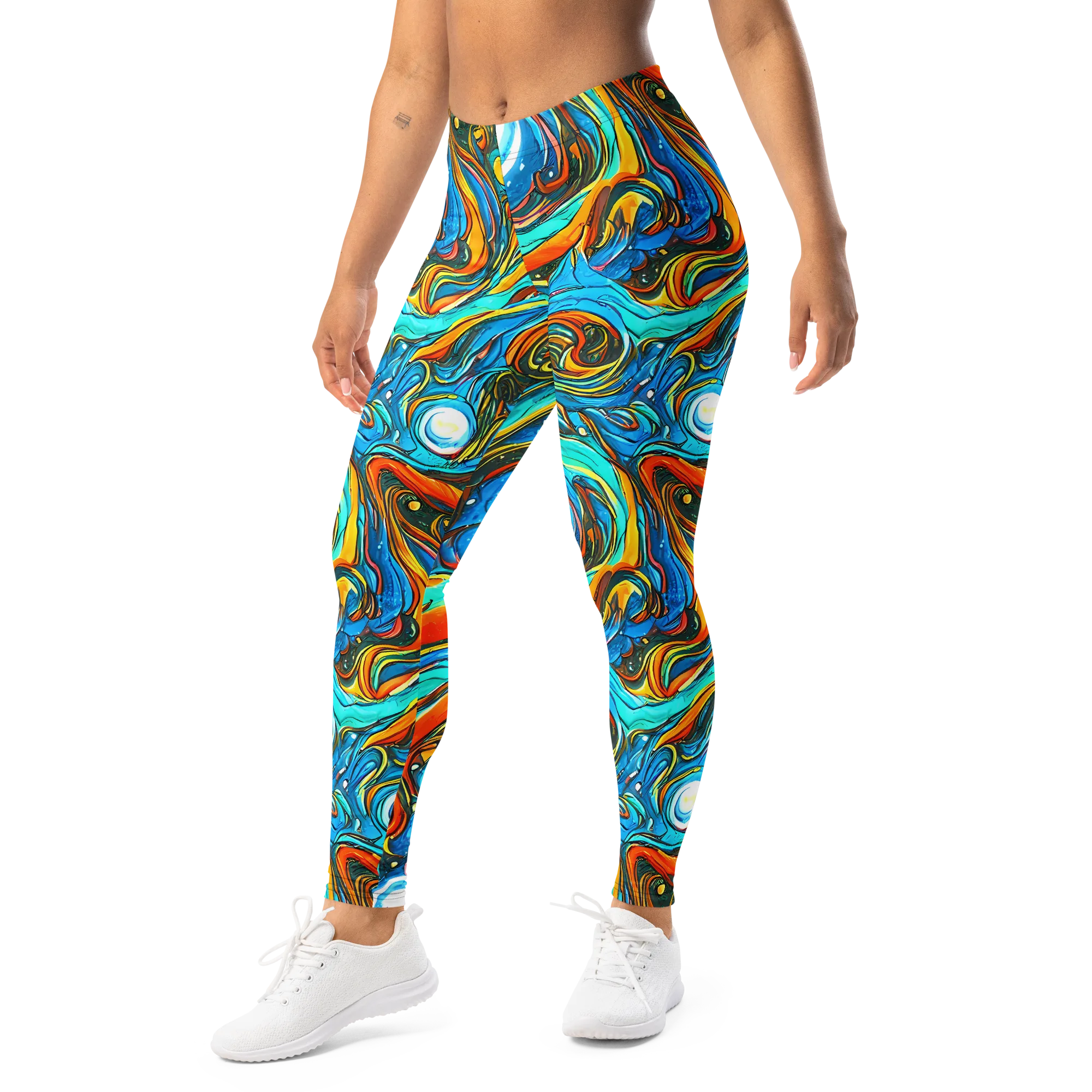 Plasma Reef on Leggings — Left Front