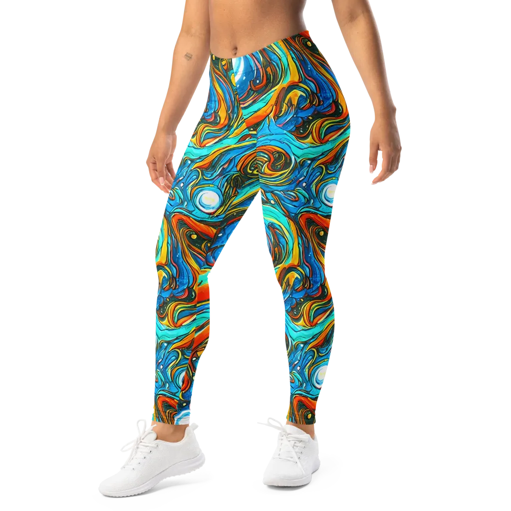 Plasma Reef on Leggings — Left Front