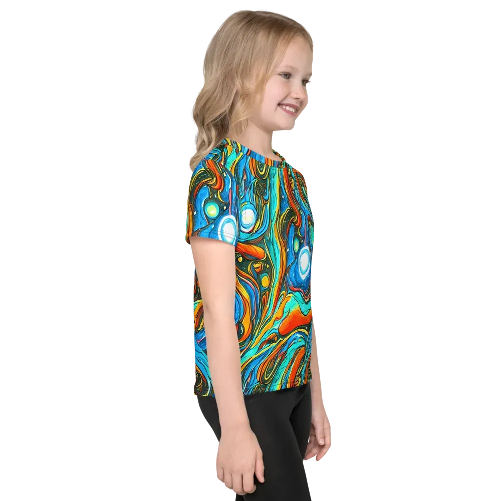 Plasma Reef on Kids Crew Neck T-Shirt — Right