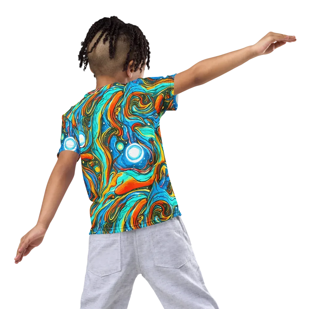 Plasma Reef on Kids Crew Neck T-Shirt — Back