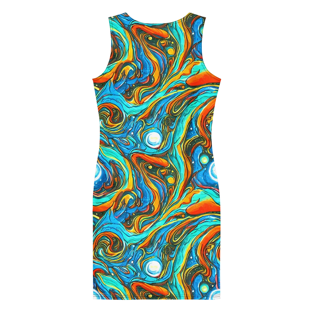 Plasma Reef on Bodycon Dress — Back