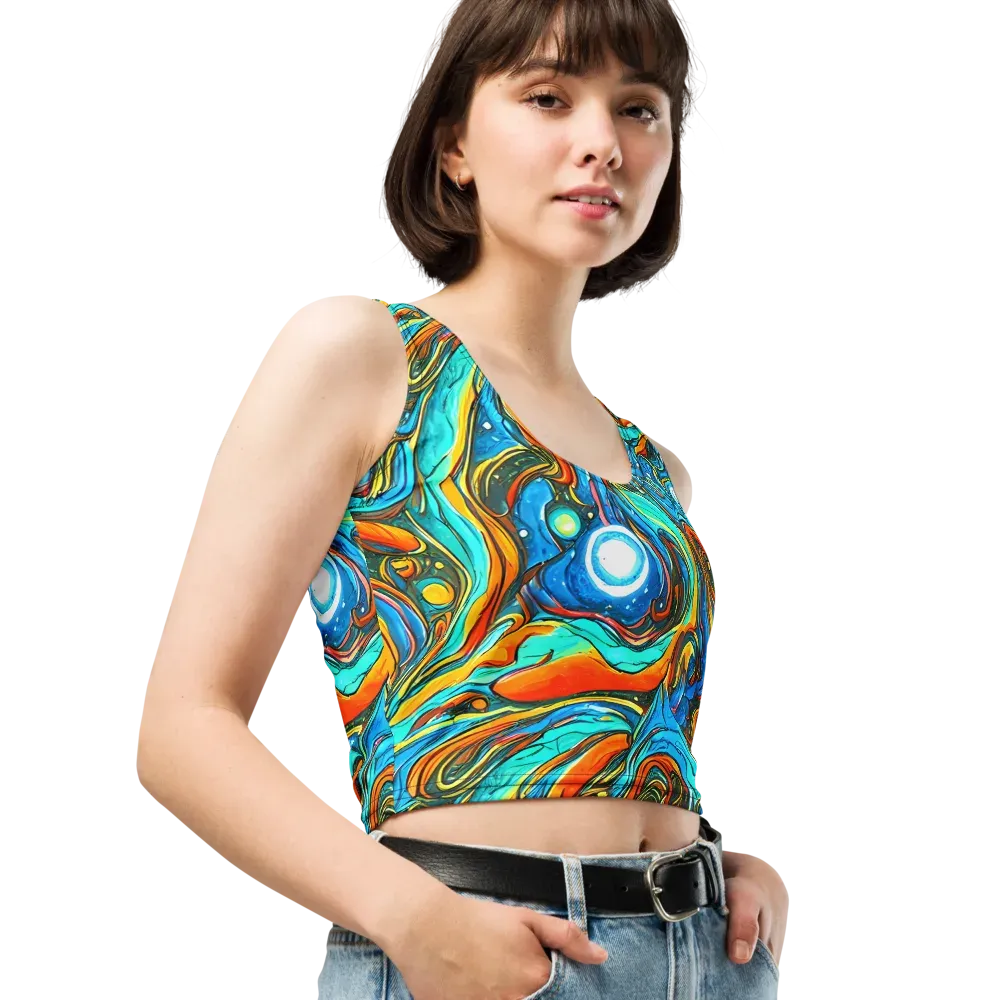 Plasma Reef on Crop Top — Right Front