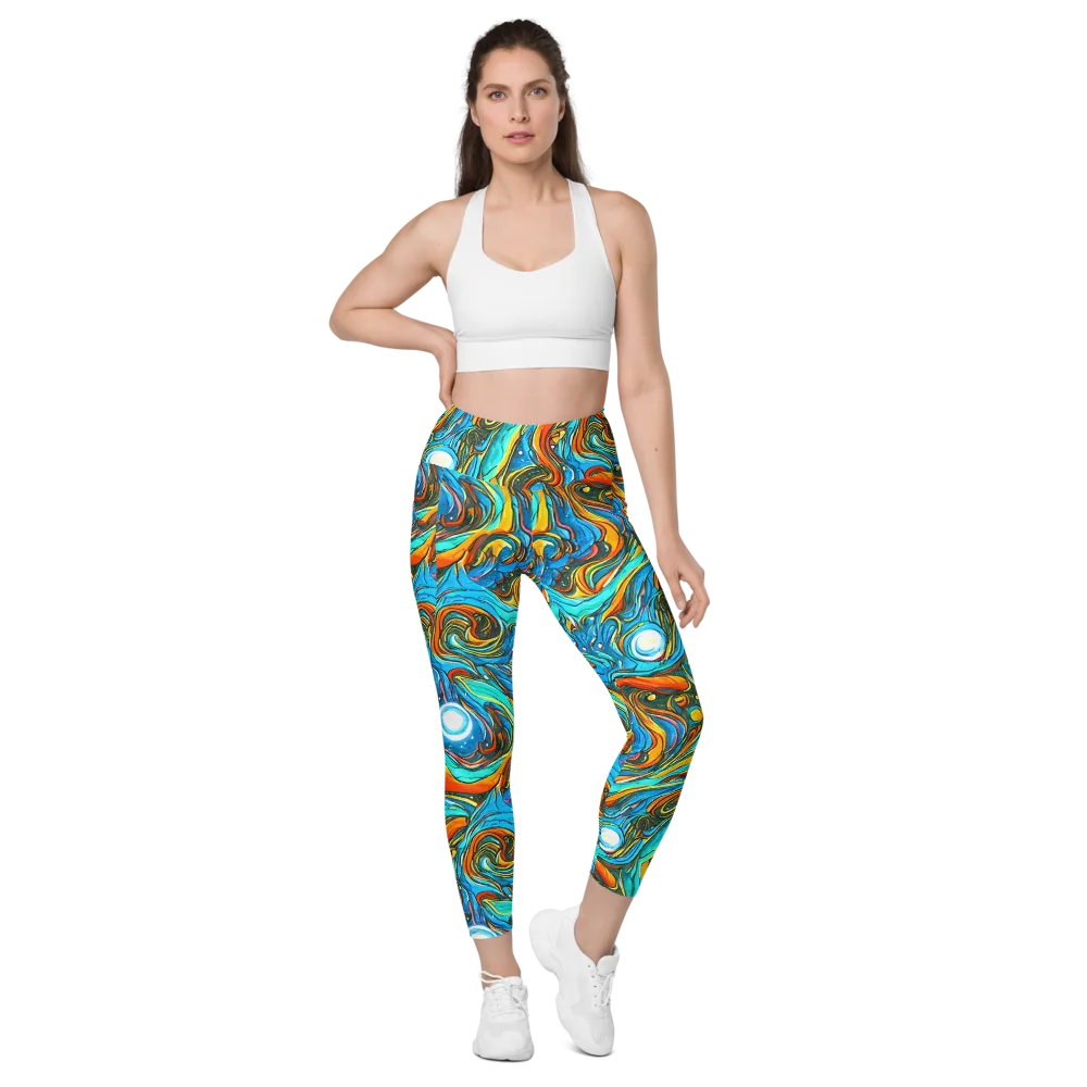 Plasma Reef on Leggings with Pockets — Front