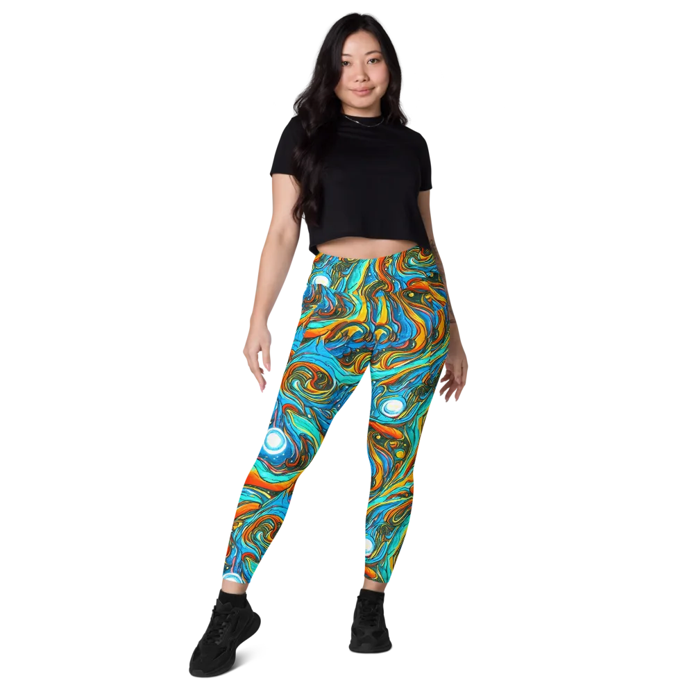 Plasma Reef on Leggings with Pockets — Front