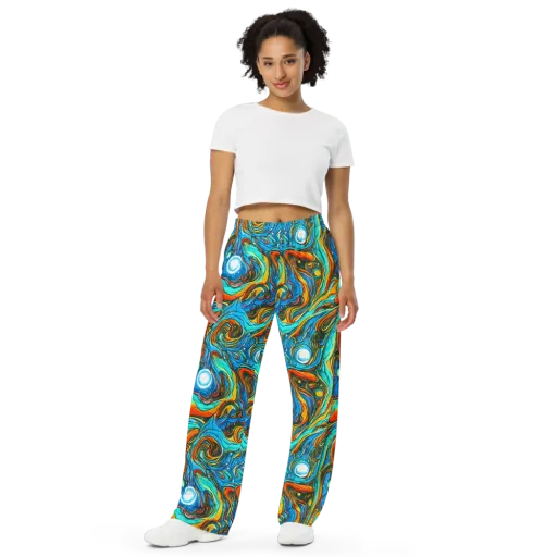 Plasma Reef on a Wide-Leg Pants