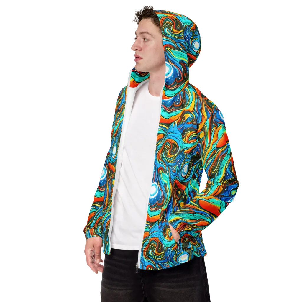 Plasma Reef on Men's Windbreaker — Left Front
