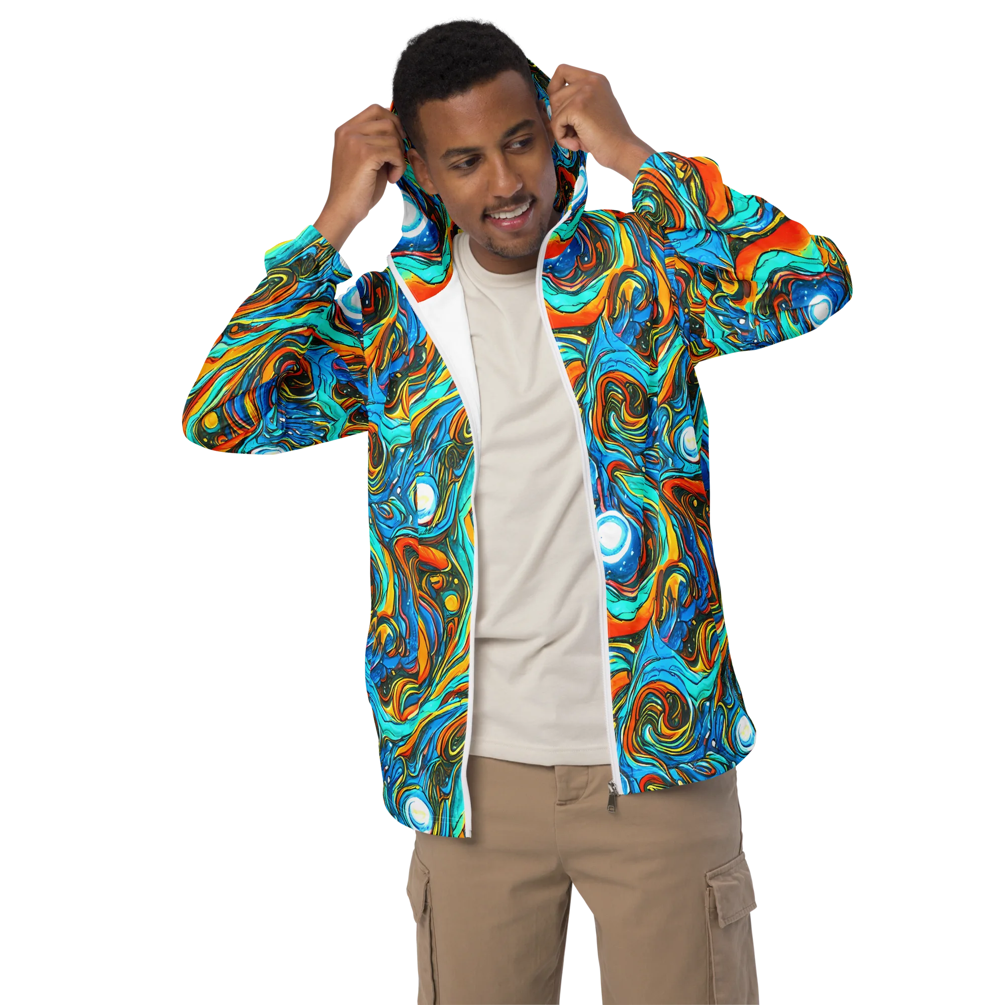 Plasma Reef on Men's Windbreaker — Front