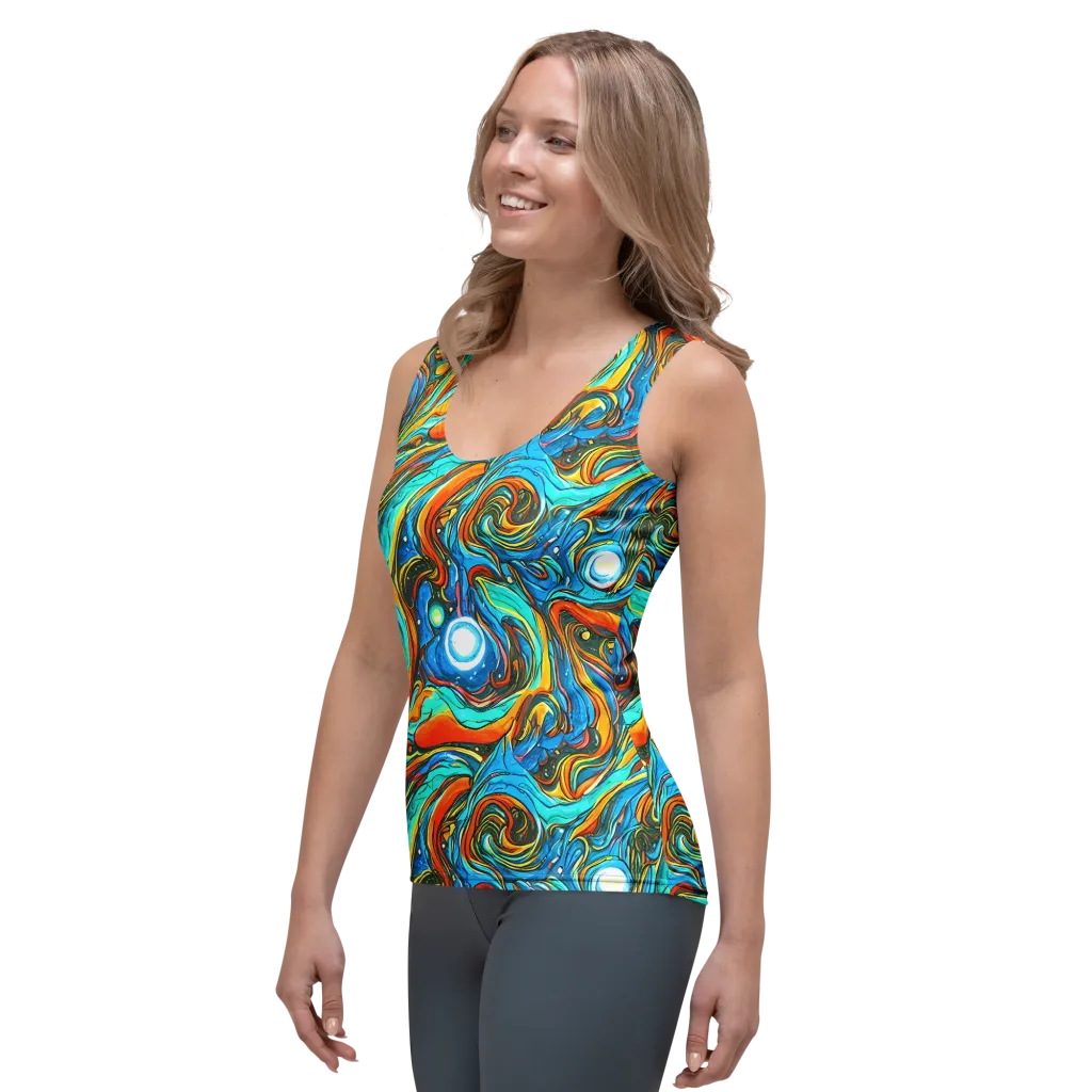 Plasma Reef on Women's Tank Top — Left Front