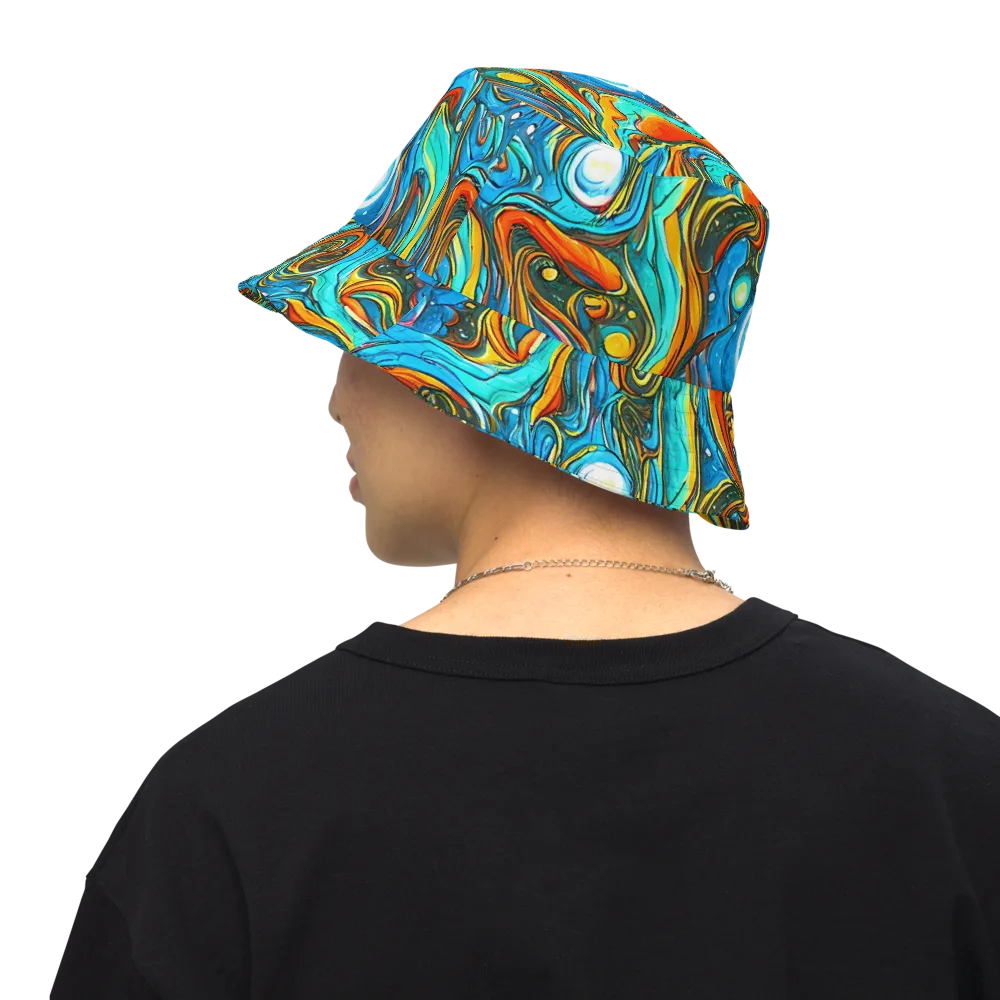 Plasma Reef on Reversible Bucket Hat — Back Inside