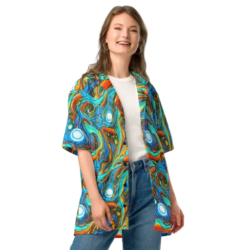 Plasma Reef on a Button Shirt