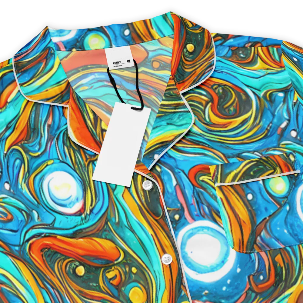 Plasma Reef on Women's Short Sleeve Pajama Top — Product details