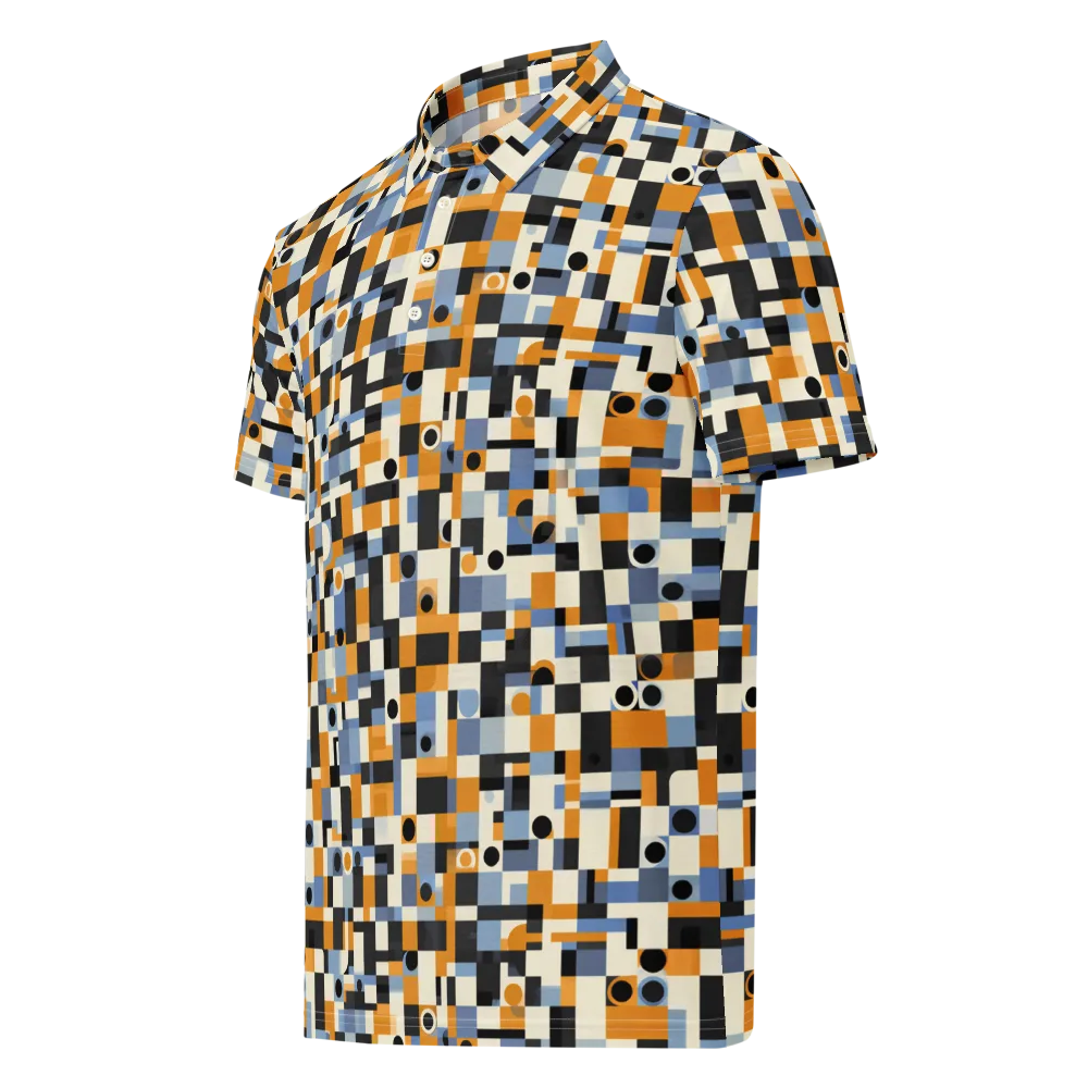 Bauhaus Afterglow on Men's Slim Fit Polo Shirt — Left Front
