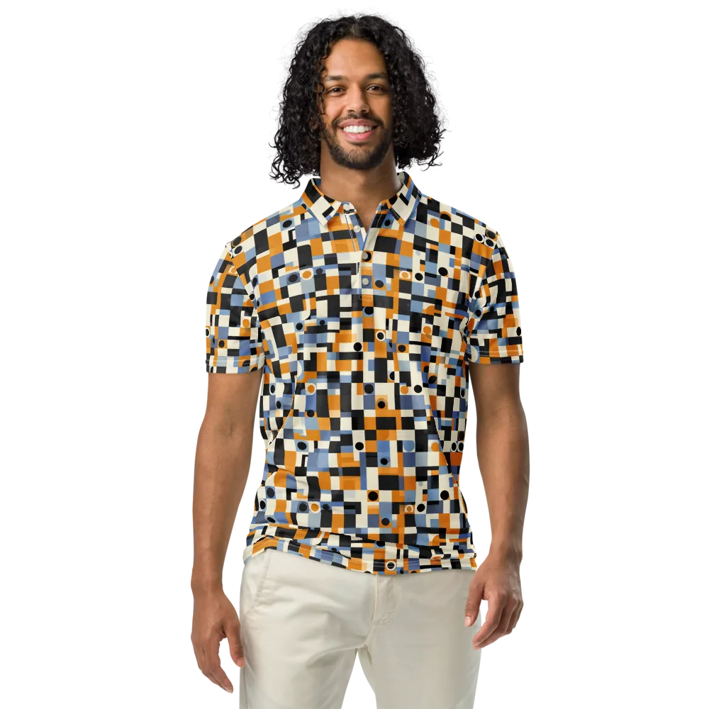 Bauhaus Afterglow on Men's Slim Fit Polo Shirt — Front