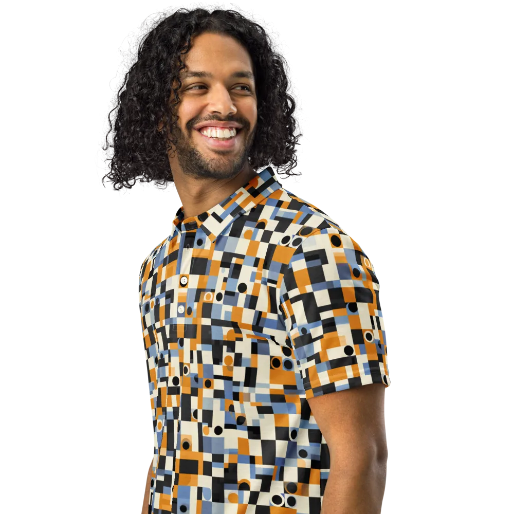 Bauhaus Afterglow on Men's Slim Fit Polo Shirt — Left Front