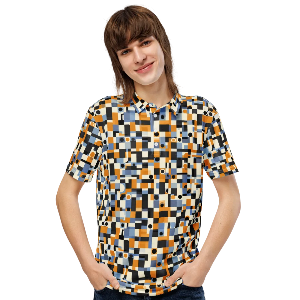 Bauhaus Afterglow on Men's Slim Fit Polo Shirt — Front