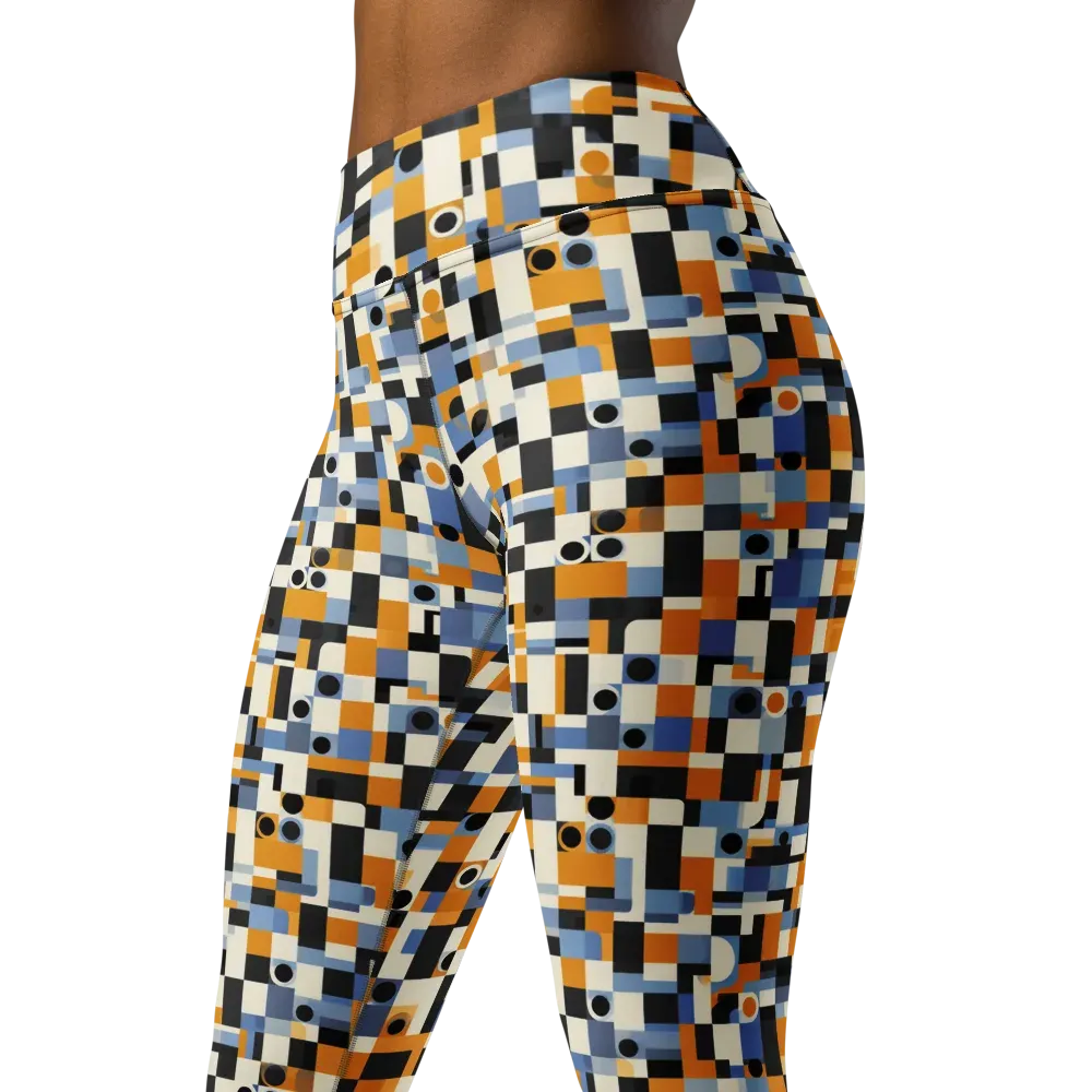 Bauhaus Afterglow on Yoga Leggings — Left Front