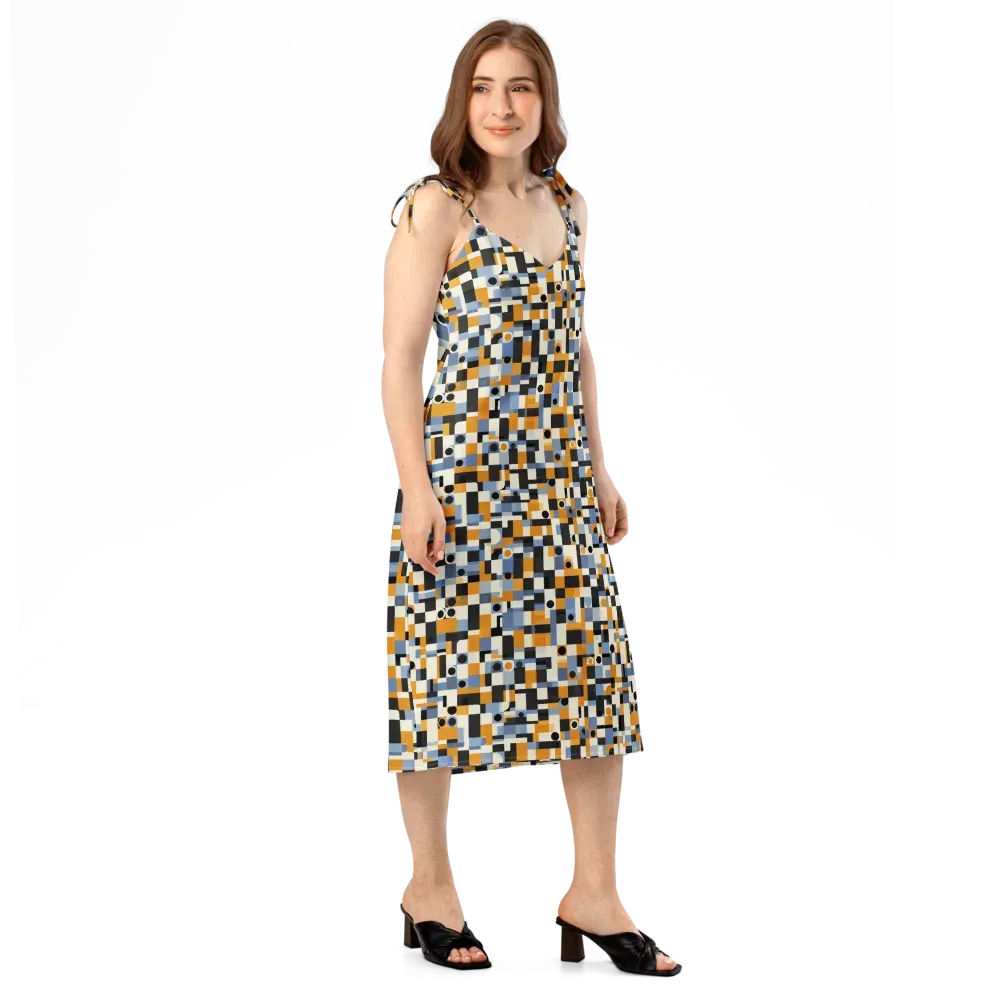 Bauhaus Afterglow on Slip Dress — Right Front
