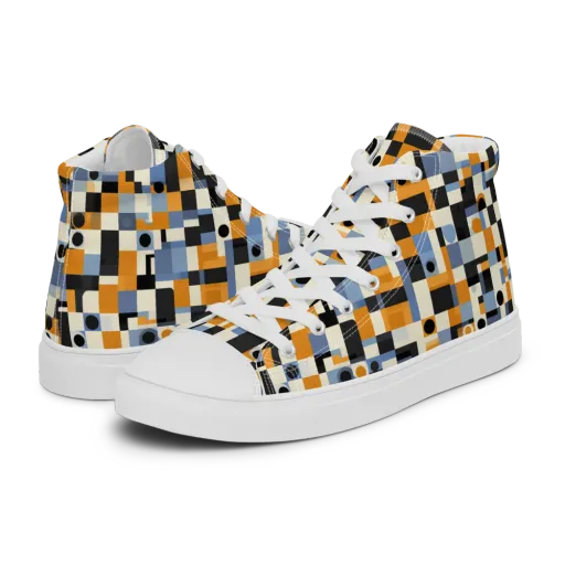 Bauhaus Afterglow on a Men's High Top Canvas Shoes