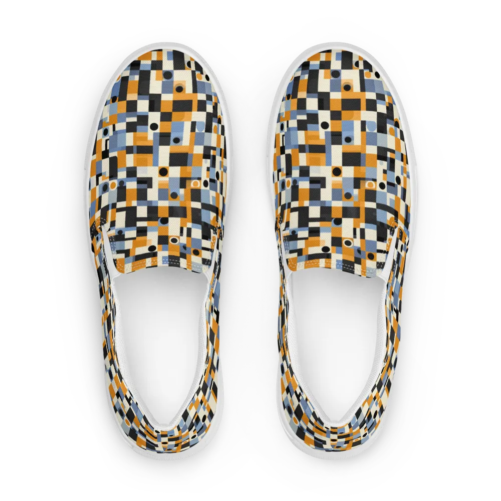 Bauhaus Afterglow on Men's Slip-On Canvas Shoes — Front