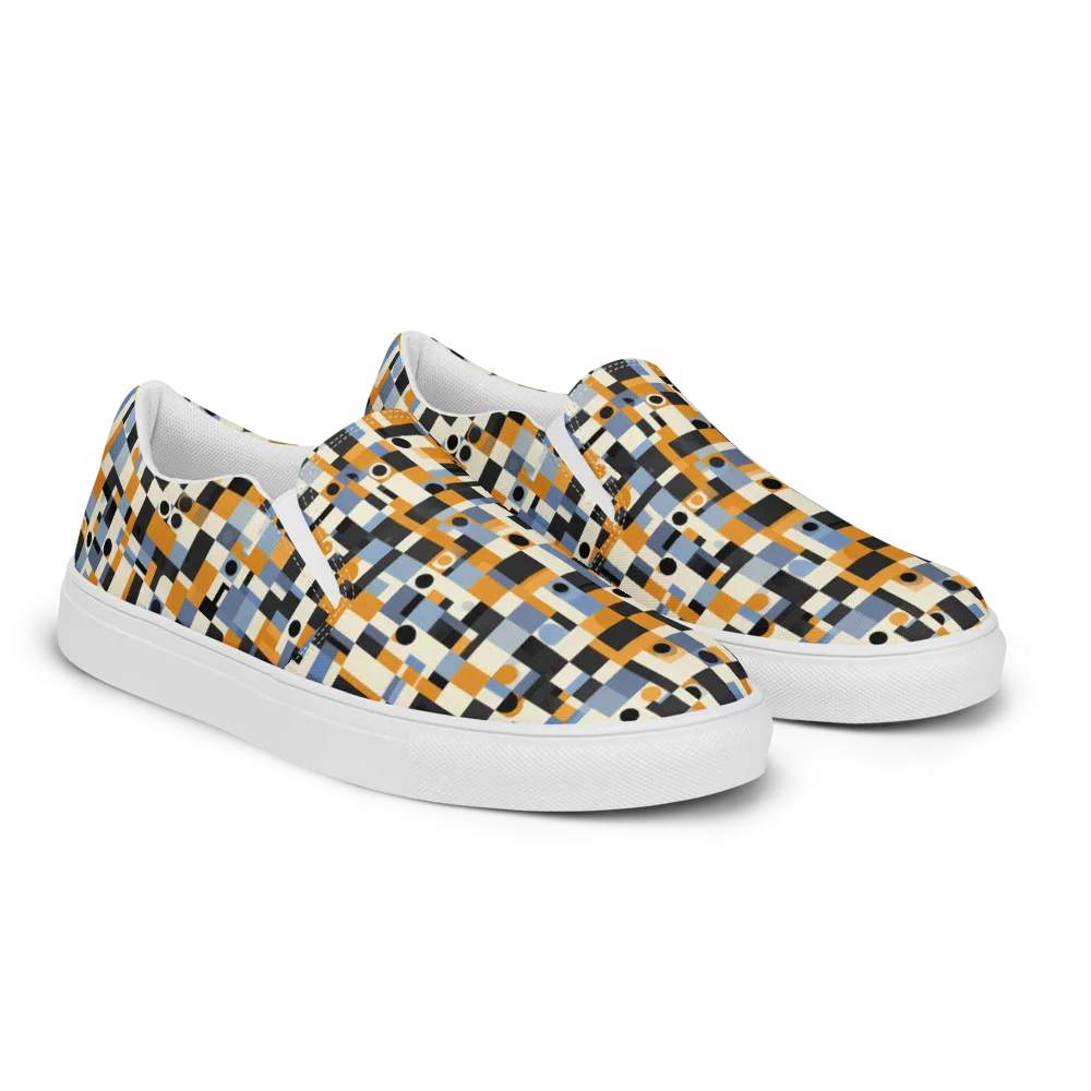 Bauhaus Afterglow on Men's Slip-On Canvas Shoes — Right Front