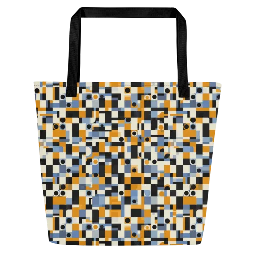 Bauhaus Afterglow on a Large Tote Bag W/ Pocket