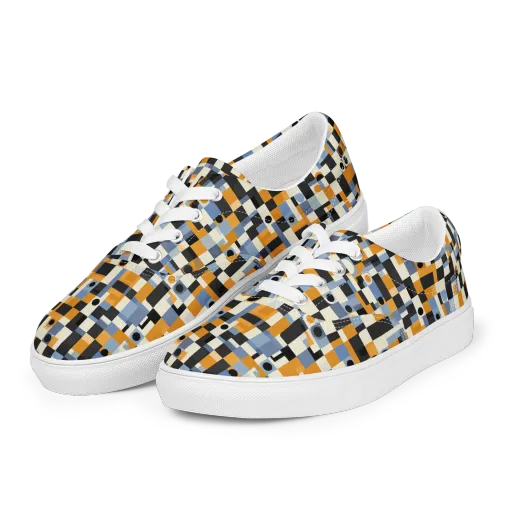 Bauhaus Afterglow on a Men's Lace-Up Canvas Shoes