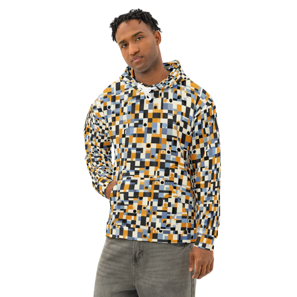 Bauhaus Afterglow on Cotton Hoodie — Left Front