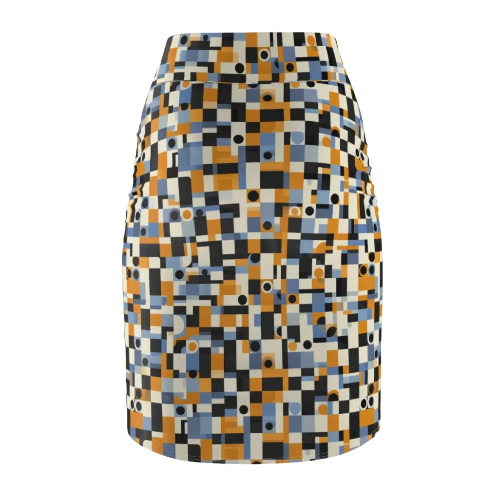 Bauhaus Afterglow on Pencil Skirt — Back