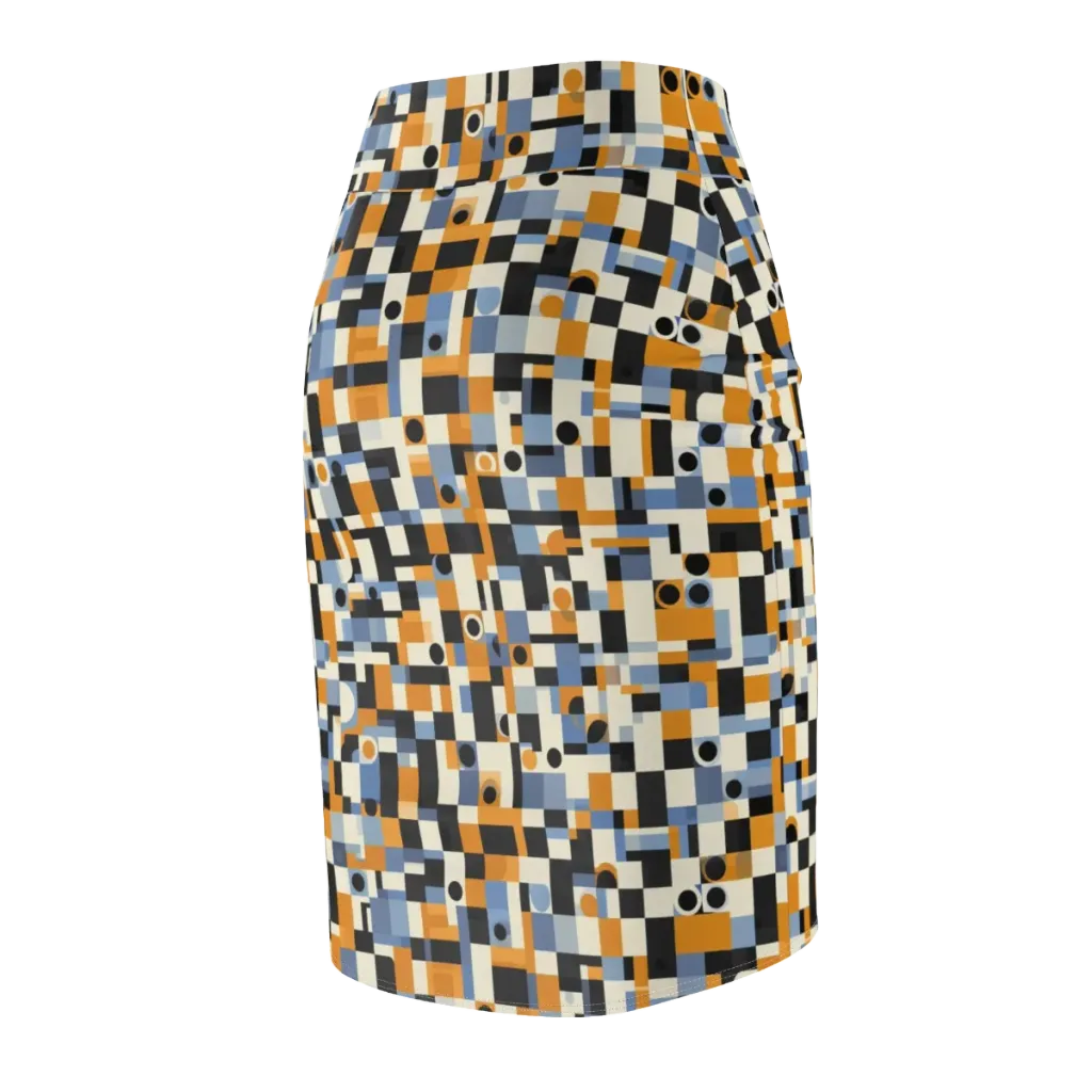 Bauhaus Afterglow on Pencil Skirt — Back Side