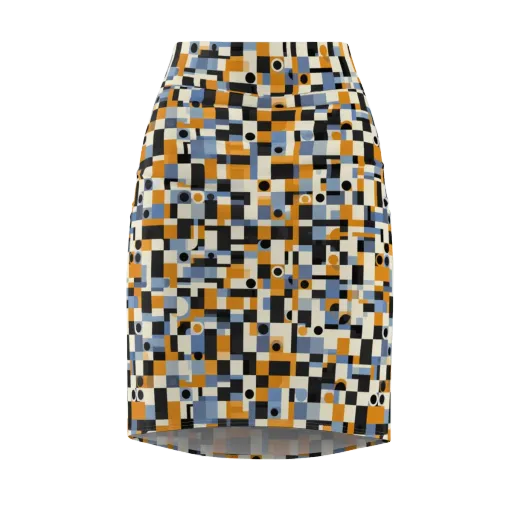 Bauhaus Afterglow on a Pencil Skirt