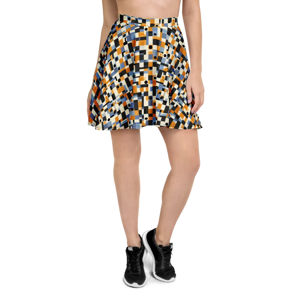 Bauhaus Afterglow on Skater Skirt — Front