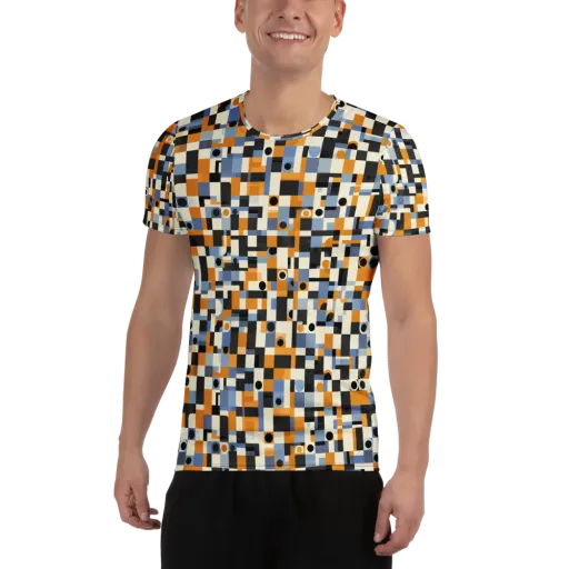 Bauhaus Afterglow on a Men's Athletic T-Shirt