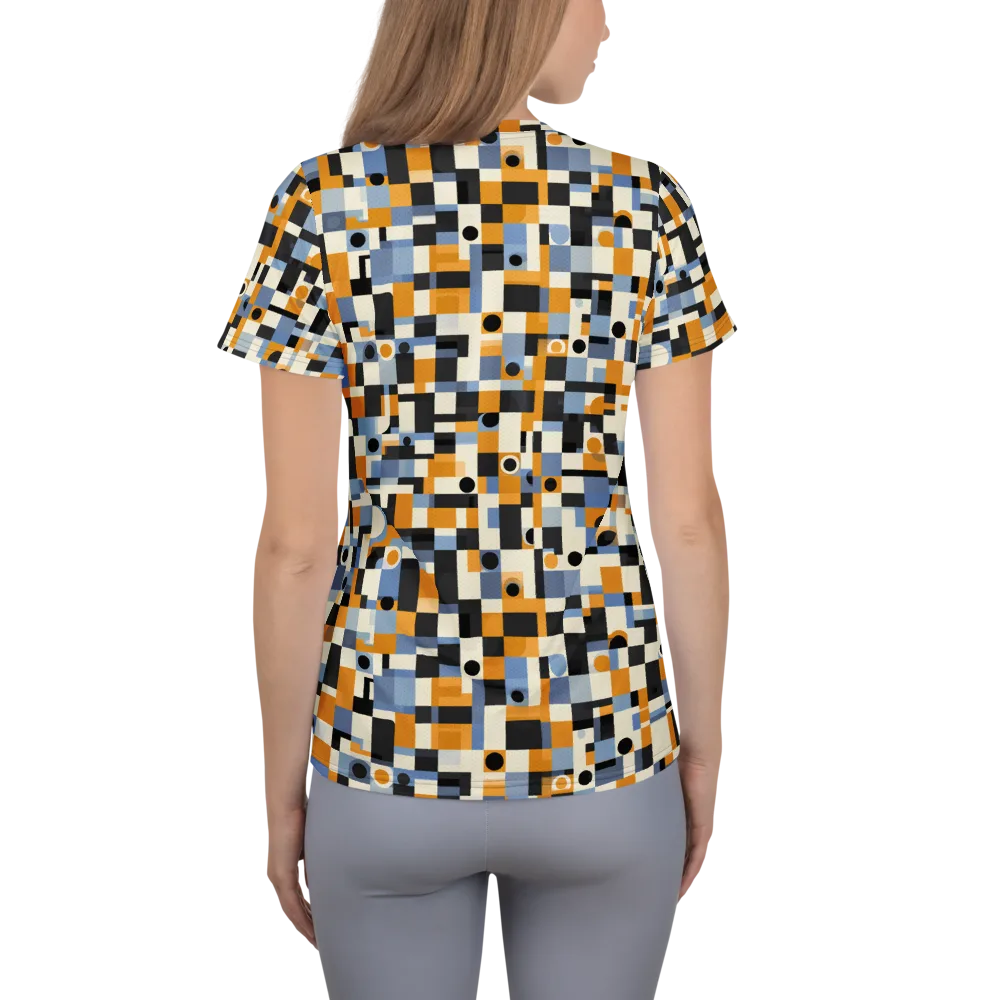 Bauhaus Afterglow on Women's Athletic T-Shirt — Back