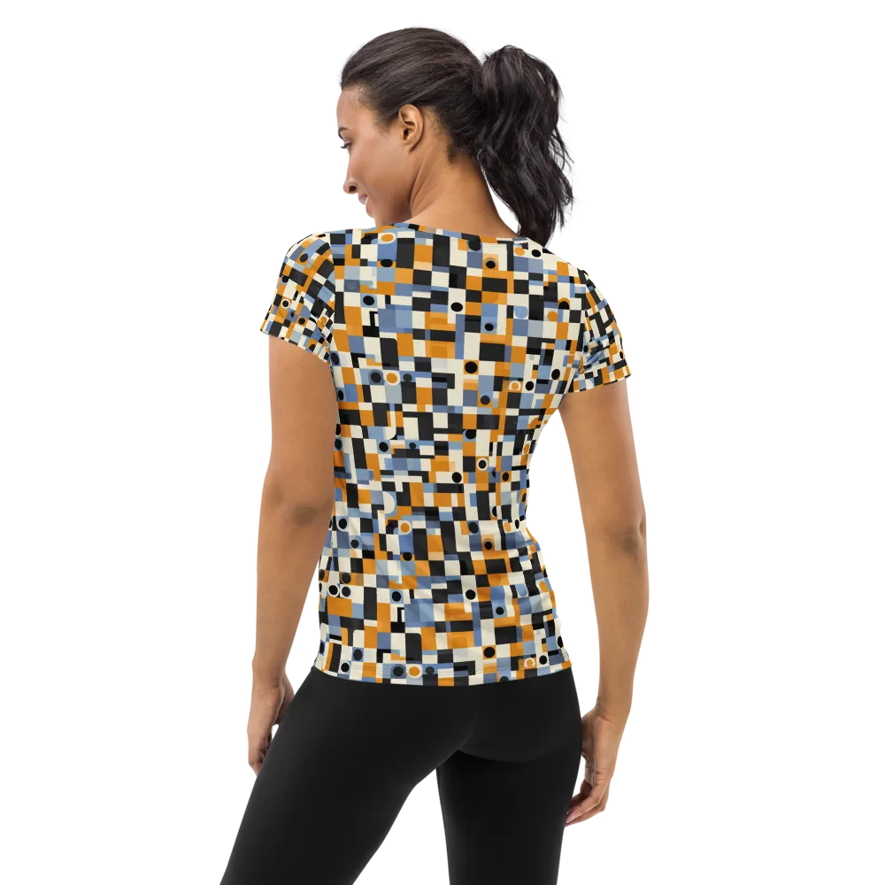 Bauhaus Afterglow on Women's Athletic T-Shirt — Back