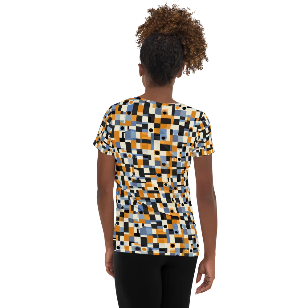 Bauhaus Afterglow on Women's Athletic T-Shirt — Back