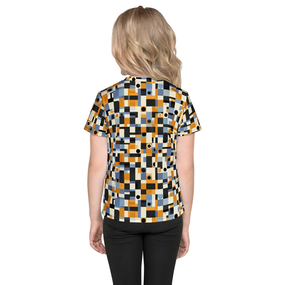 Bauhaus Afterglow on Kids Crew Neck T-Shirt — Back