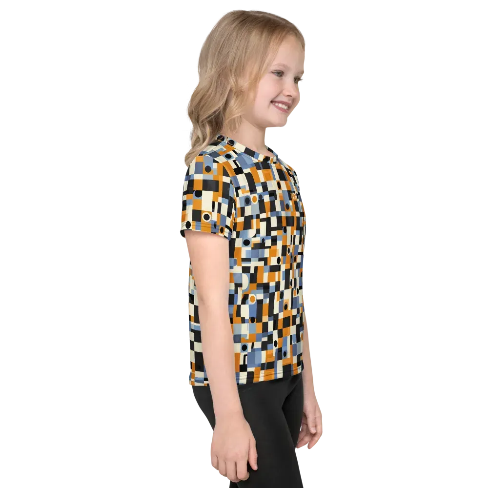 Bauhaus Afterglow on Kids Crew Neck T-Shirt — Right