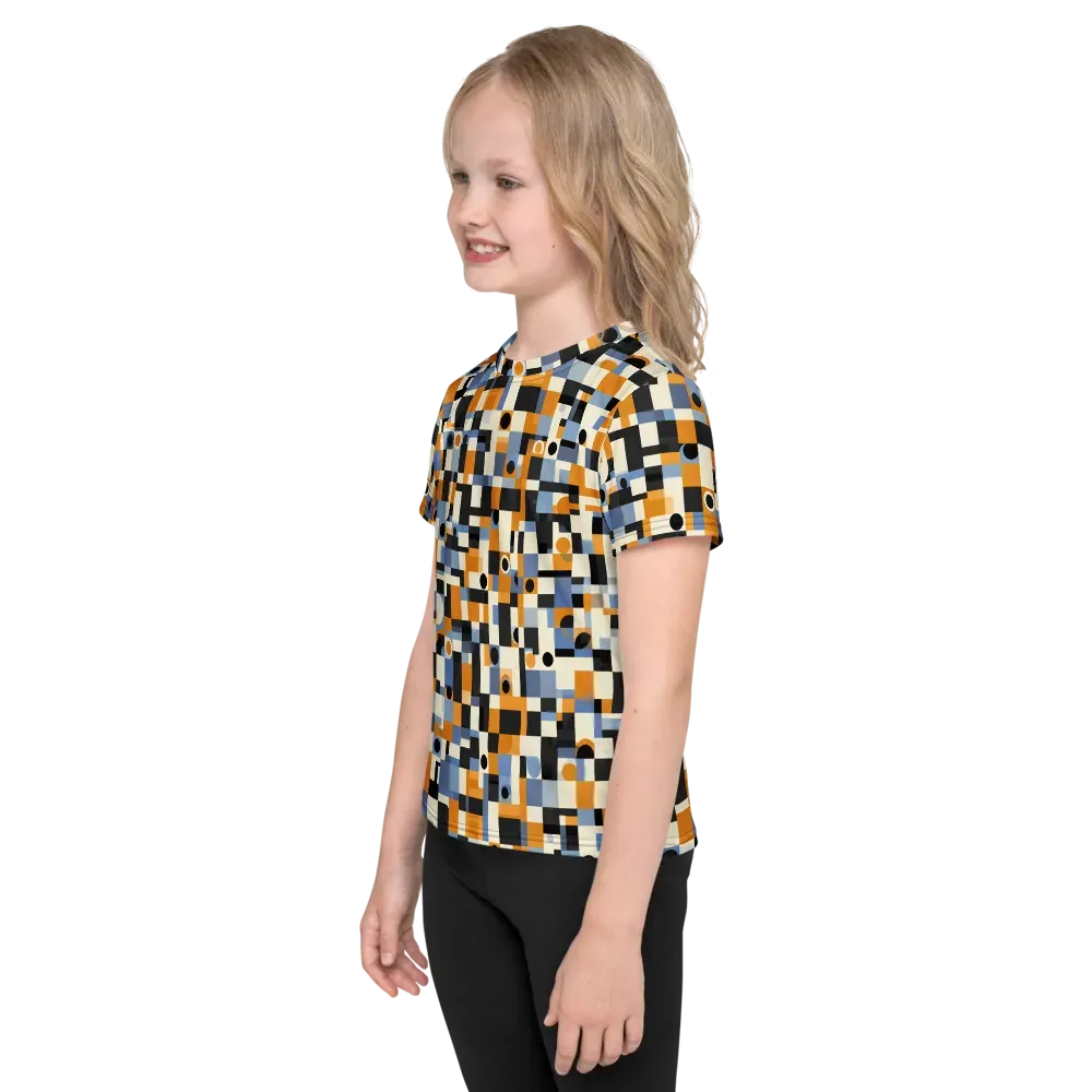 Bauhaus Afterglow on Kids Crew Neck T-Shirt — Left