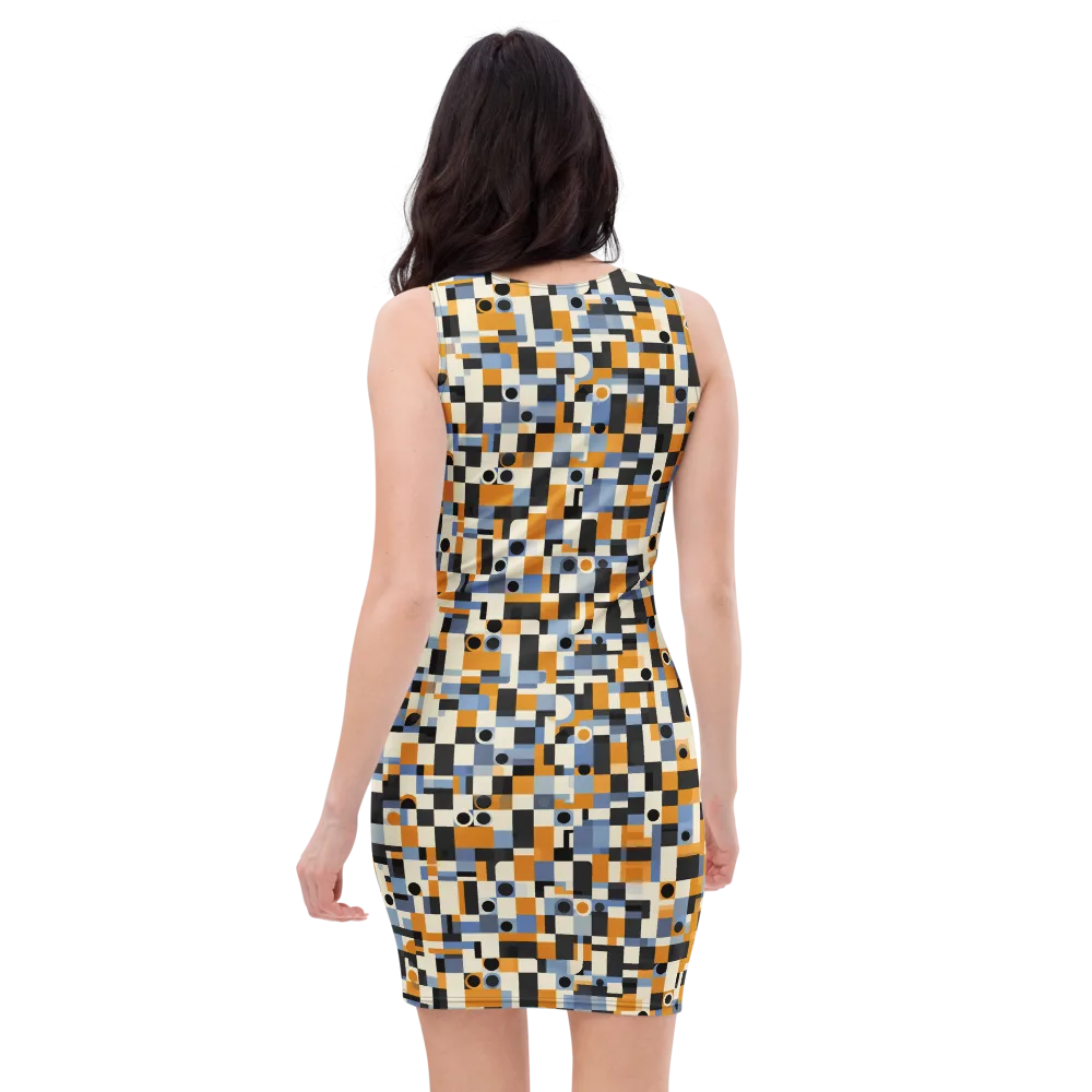 Bauhaus Afterglow on Bodycon Dress — Back