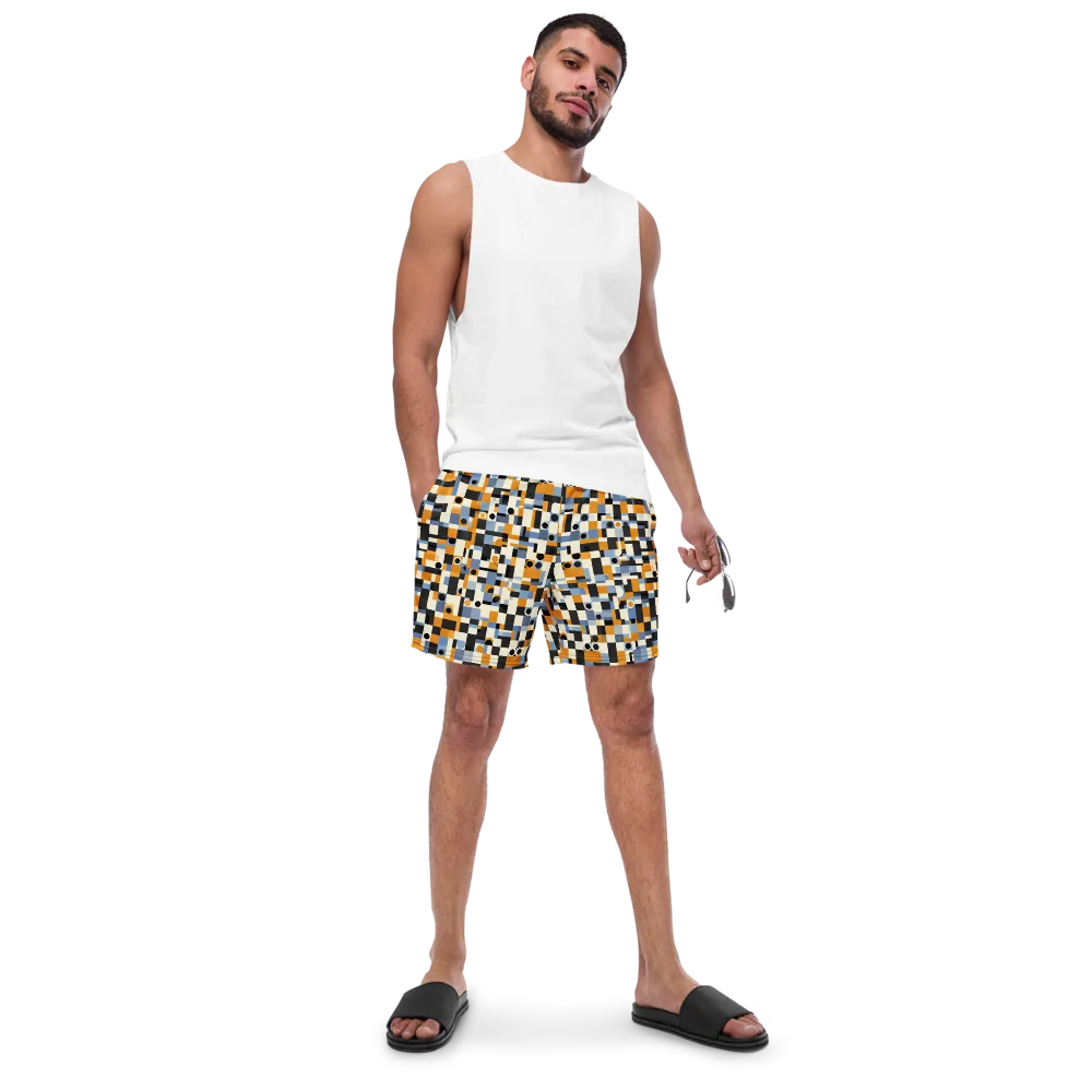 Bauhaus Afterglow on Swim Trunks — Front