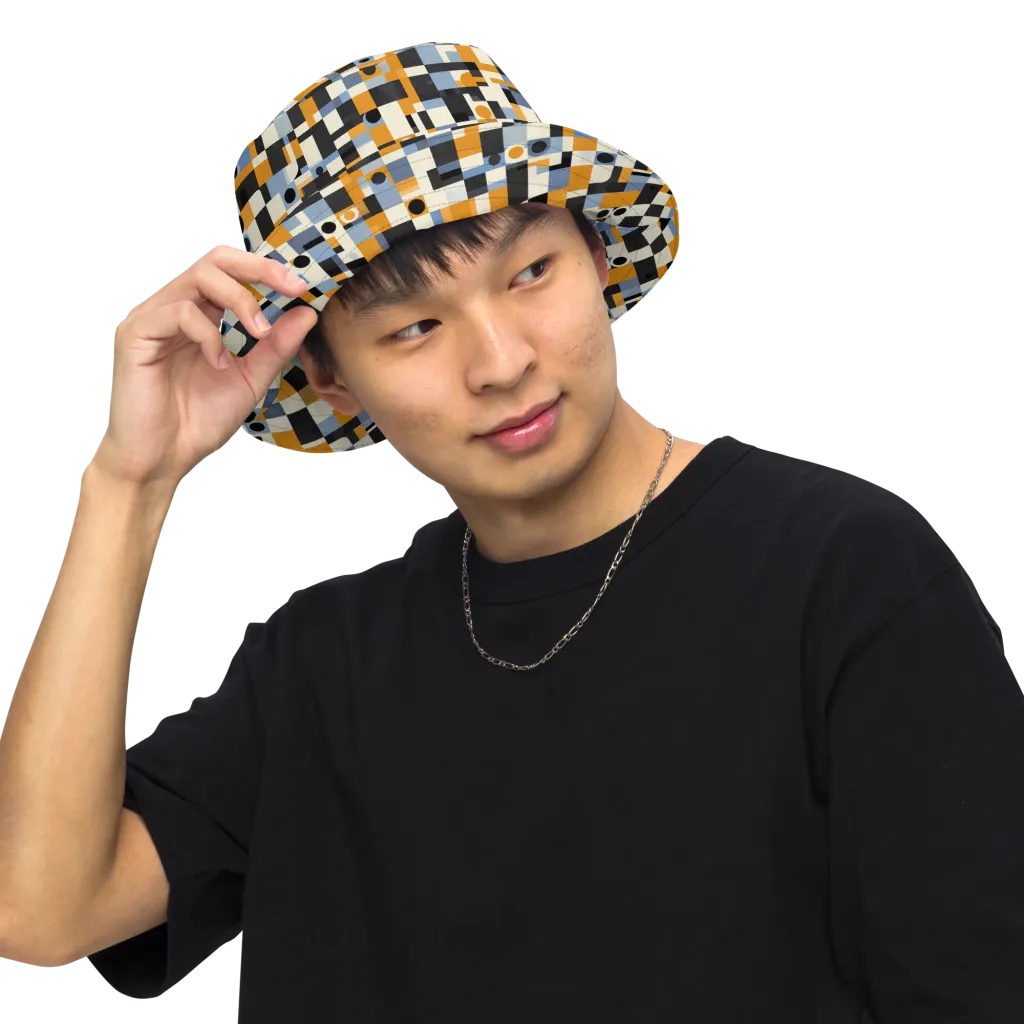 Bauhaus Afterglow on Reversible Bucket Hat — Front Inside