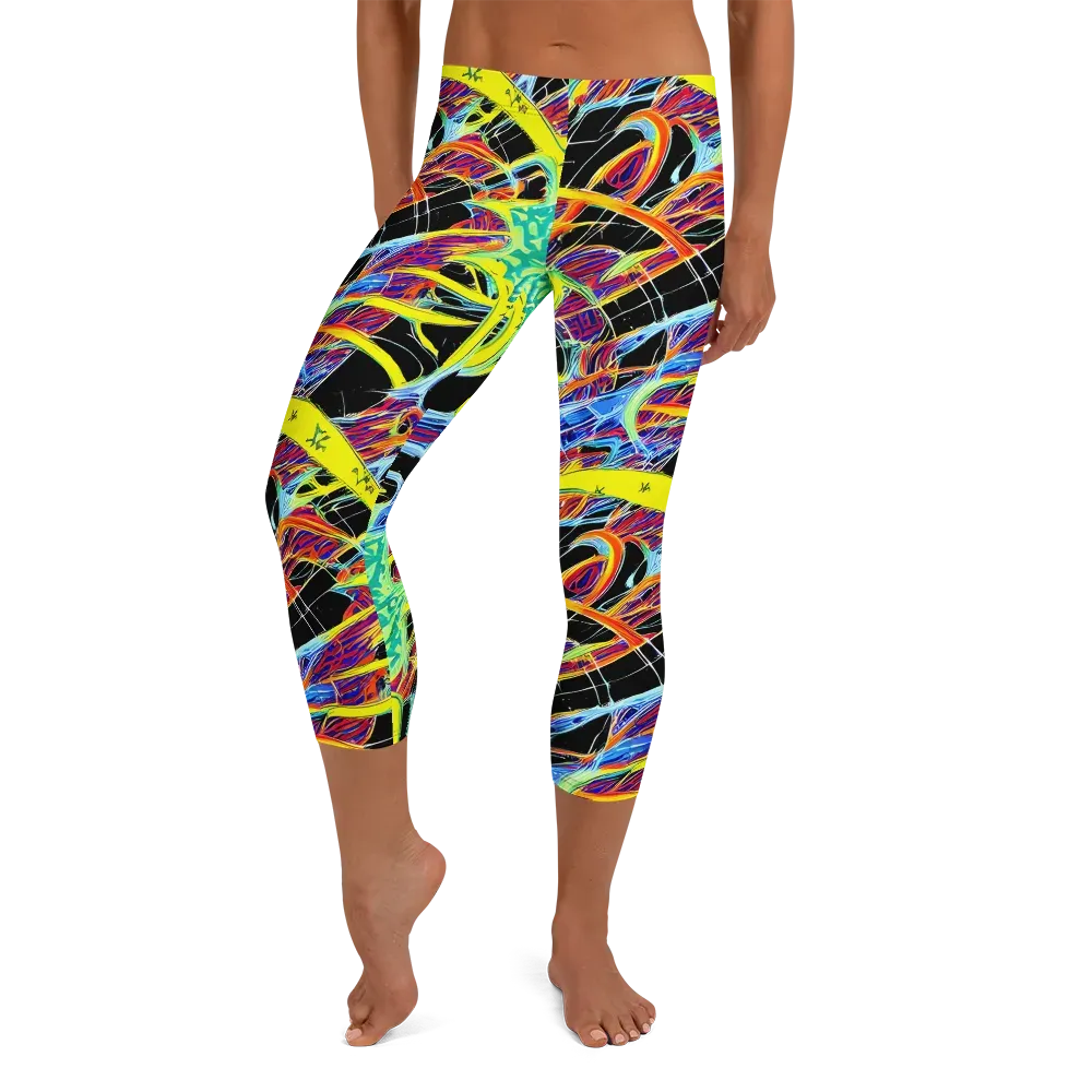 Radiant Rebellion on Capri Leggings — Front
