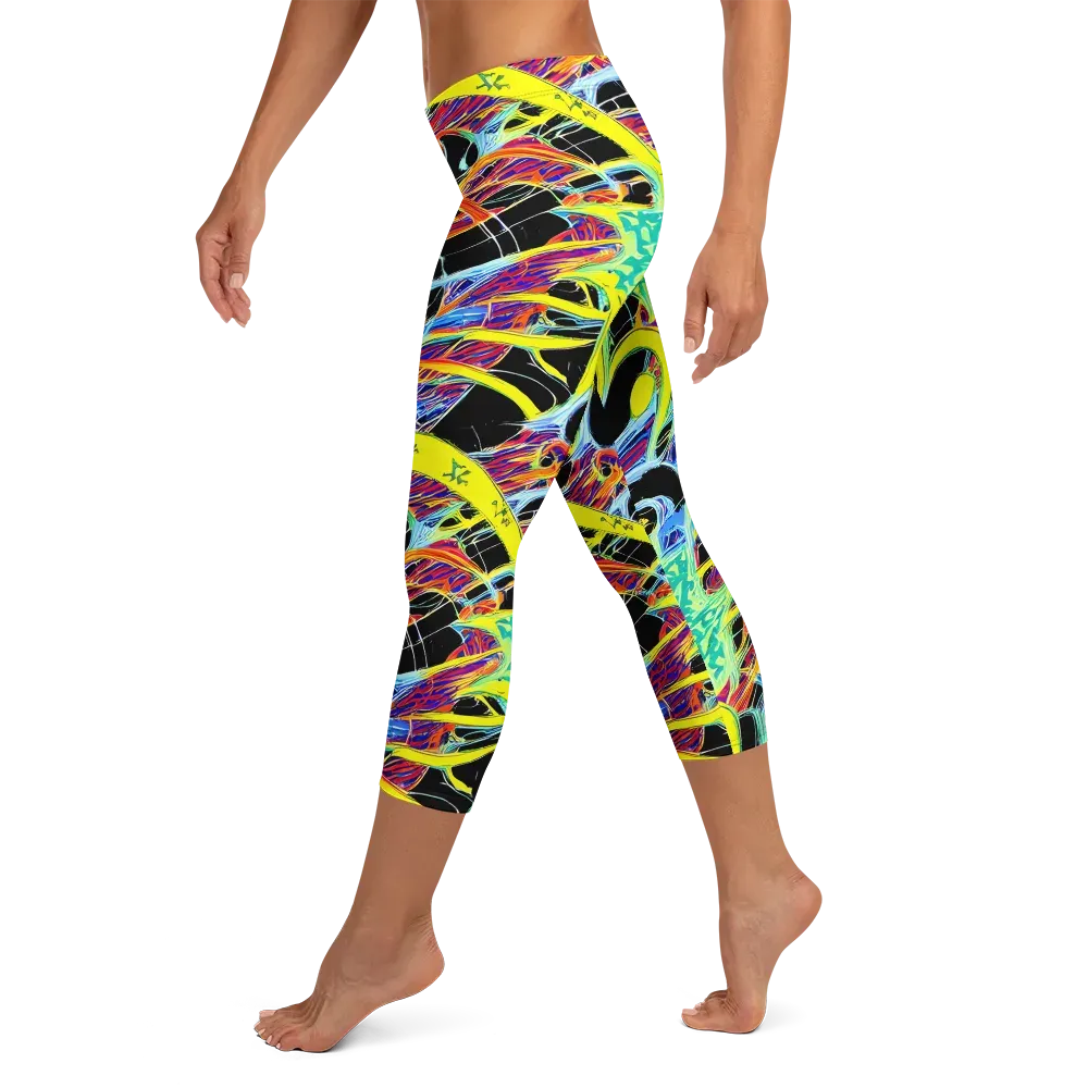 Radiant Rebellion on Capri Leggings — Left