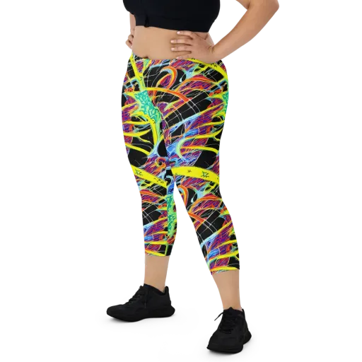 Radiant Rebellion on a Capri Leggings