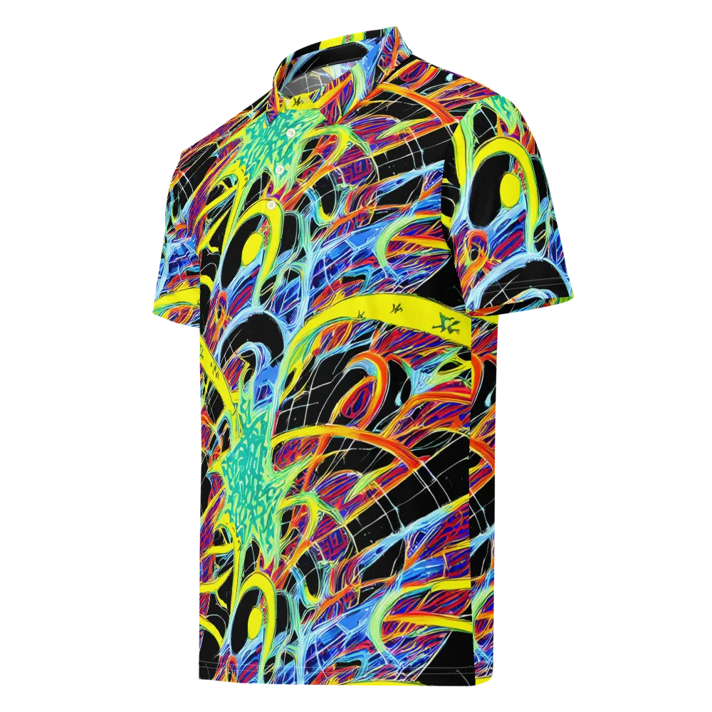 Radiant Rebellion on Men's Slim Fit Polo Shirt — Left Front