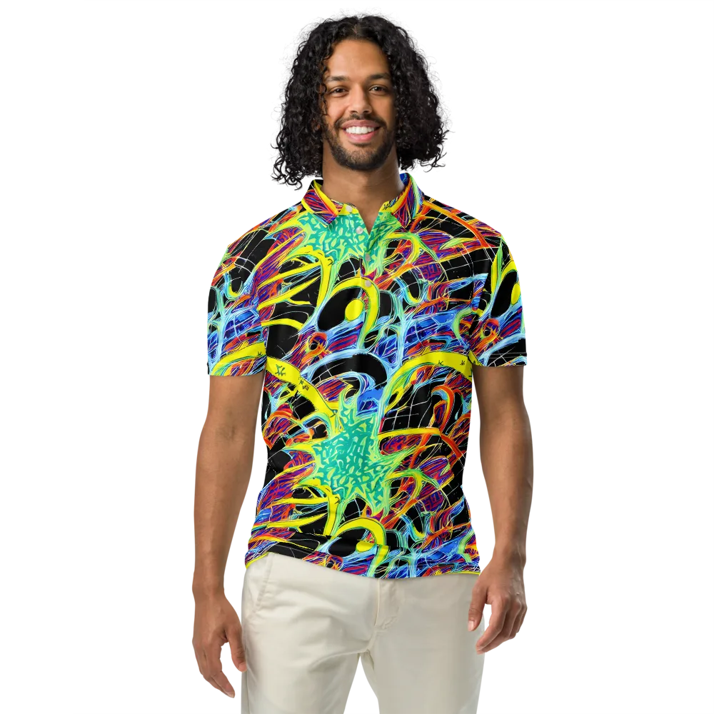 Radiant Rebellion on Men's Slim Fit Polo Shirt — Front
